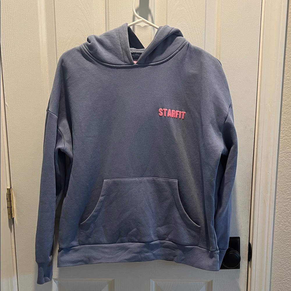 Starfit Cherries Blue Hoodie for Women